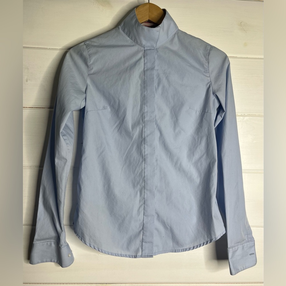 Women’s Xs Light Blue English Hunt Seat Horse Show Riding Shirt R.J. Classics